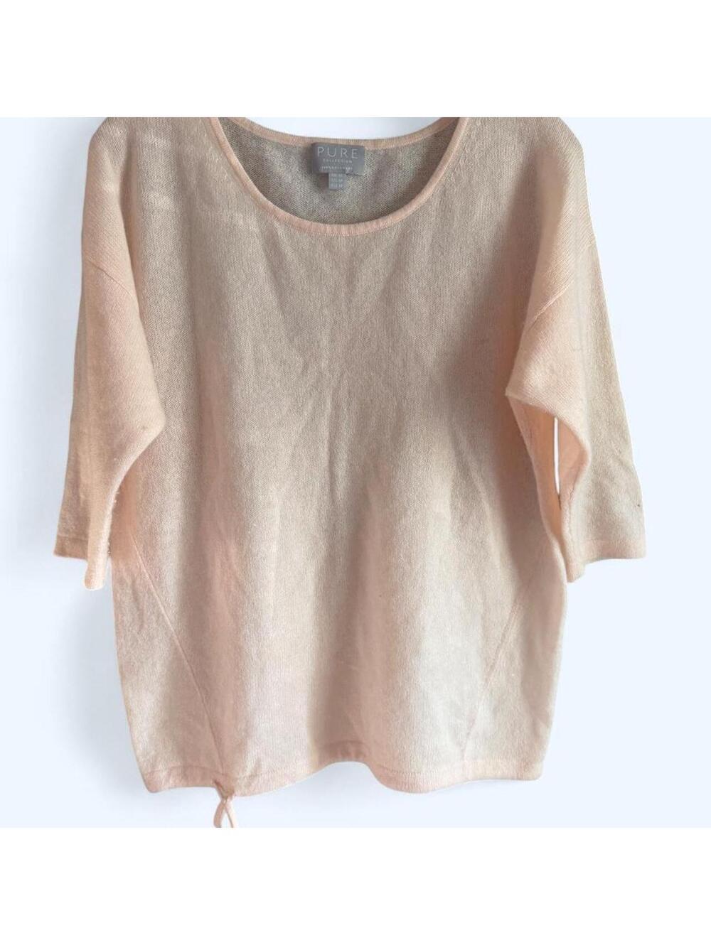 Pure Collection 100% Cashmere Pink Blouse Size M